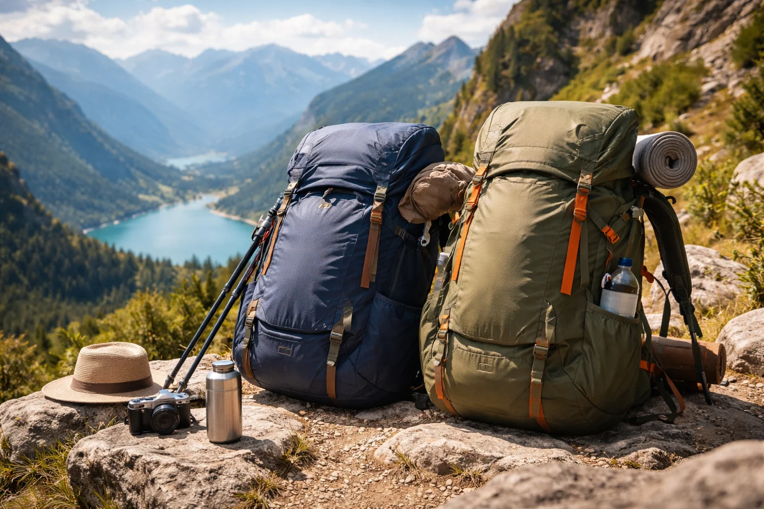 Daşky dagda syýahat we sumka gaplamak üçin 40L vs 50L sumka ululygyny deňeşdirmek