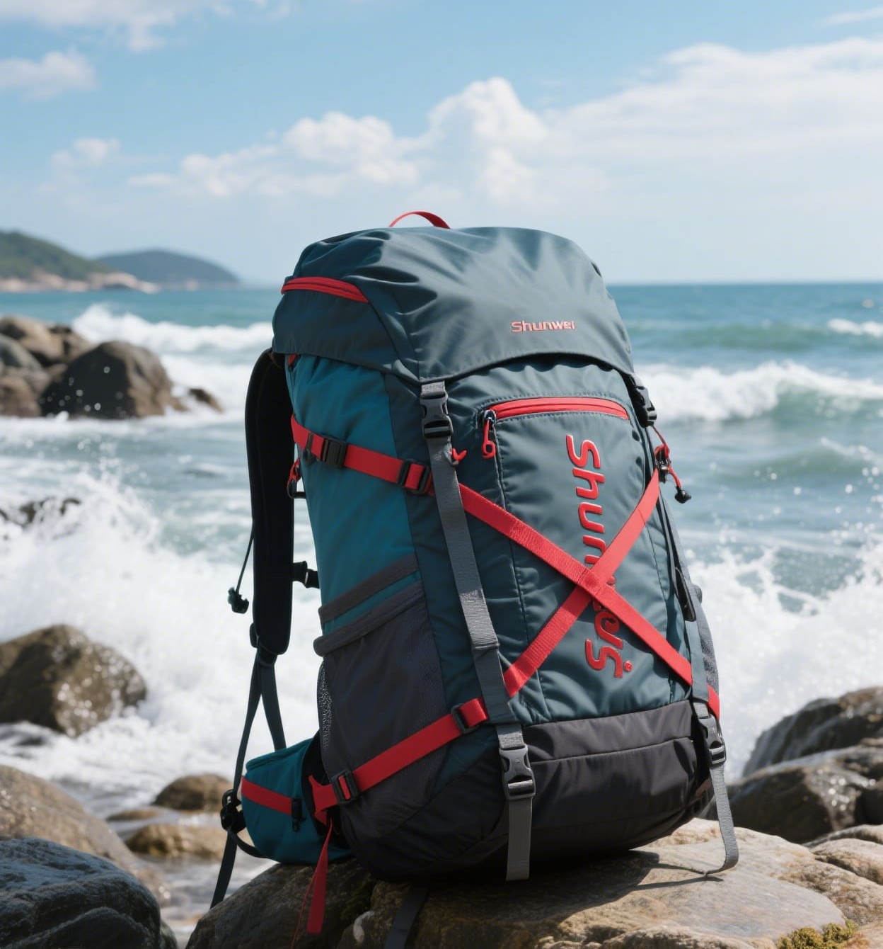 Dark gray fashion hiking bag