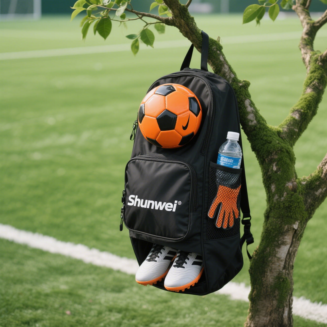 Large-capacity casual leather backpack