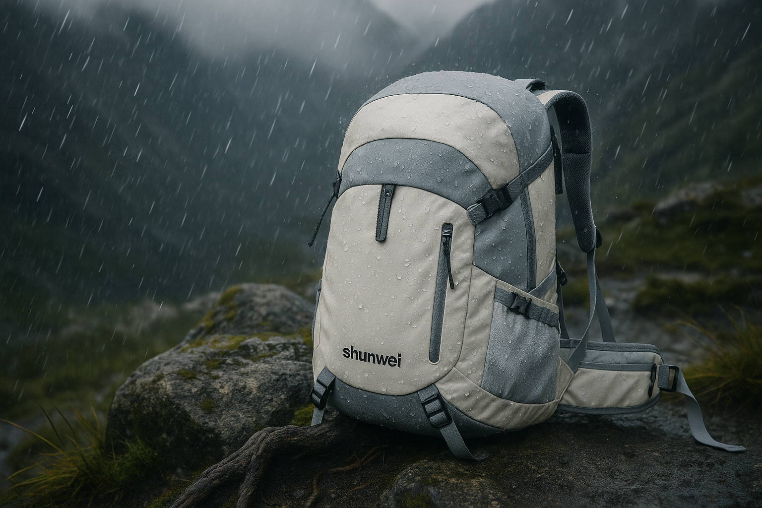 Ingxowa ye-hinjuri yokuhamba kwamahashe ihlolwe kwimvula enkulu kumzila wentaba.