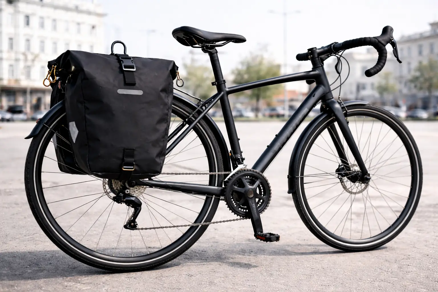 Orqa panjaning yaqindan ko'rinishida ilgak o'ynashi va biroz noto'g'ri joylashish ko'rsatilgan, bu umumiy velosiped sumkasi barqarorligi muammosi, bu esa to'rning tebranishiga va velosiped sumkasi g'ildiragining ishqalanishiga olib keladi.